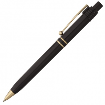 Ручка шариковая Raja Gold, черная фото 