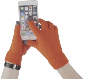 Сенсорные перчатки Scroll, оранжевые фото 