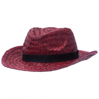 Шляпа Daydream, красная с черной лентой фото 