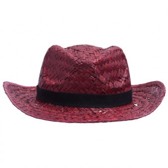 Шляпа Daydream, красная с черной лентой фото 