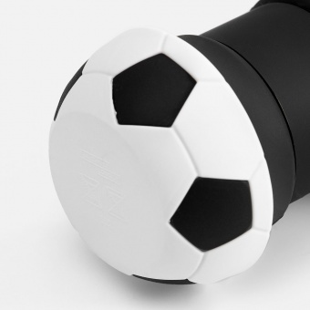 Складная бутылка для воды Football Flex, белая с черным фото 