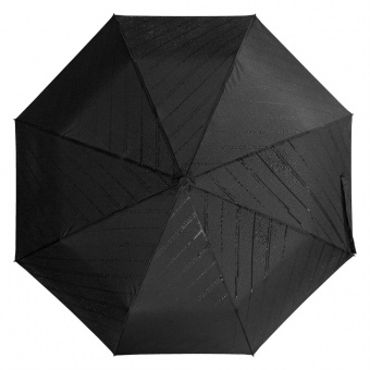 Складной зонт Magic с проявляющимся рисунком, черный фото 