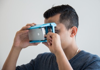 Складные очки Virtual reality, синий фото 