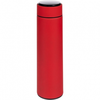 Смарт-бутылка с заменяемой батарейкой Long Therm Soft Touch, красная фото 