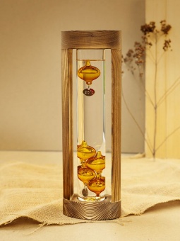 Термометр «Галилео» в деревянном корпусе, неокрашенный фото 