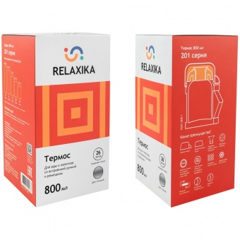 Термос для еды и напитков Relaxika 800, стальной фото 