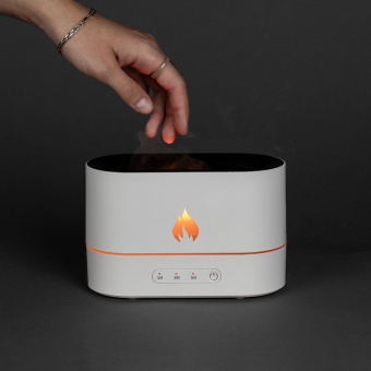 Увлажнитель-ароматизатор с имитацией пламени Fuego, белый фото 