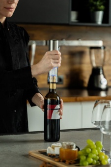 Винный набор Wine Diesel, серебристый фото 
