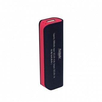 Внешний аккумулятор, Aster PB, 2000 mAh, черный/красный, транзитная упаковка фото 