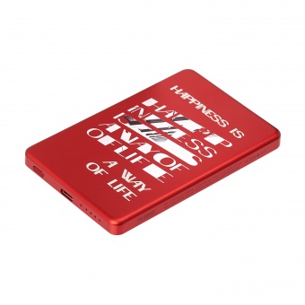 Внешний аккумулятор Atlantis PD 5000mAh с функцией беспроводной зарядки 15W, красный фото 