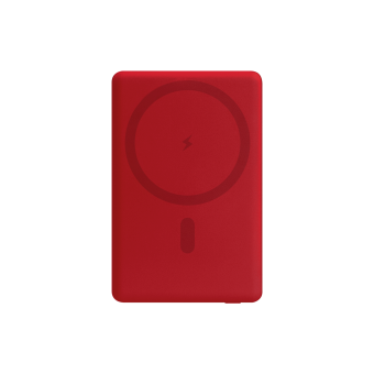 Внешний аккумулятор Atlantis PD 5000mAh с функцией беспроводной зарядки 15W, красный фото 