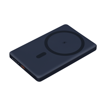 Внешний аккумулятор Atlantis PD 5000mAh с функцией беспроводной зарядки 15W, синий фото 