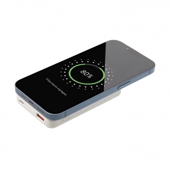 Внешний аккумулятор Largo PD 5000mAh с функцией беспроводной зарядки 15W, белый фото 