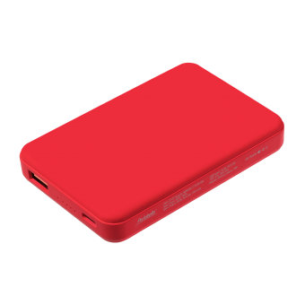 Внешний аккумулятор Largo PD 5000mAh с функцией беспроводной зарядки 15W, красный фото 