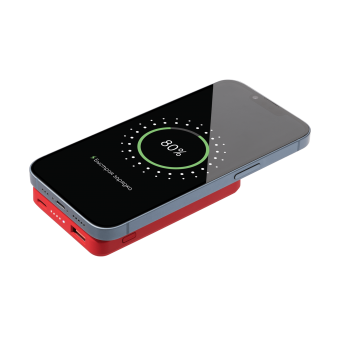 Внешний аккумулятор Largo PD 5000mAh с функцией беспроводной зарядки 15W, красный фото 