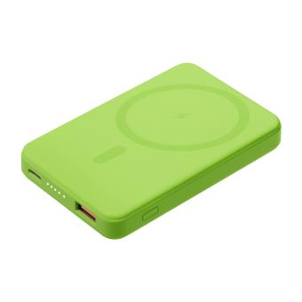 Внешний аккумулятор Largo PD 5000mAh с функцией беспроводной зарядки 15W, салатовый фото 
