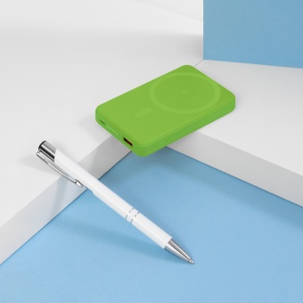 Внешний аккумулятор Largo PD 5000mAh с функцией беспроводной зарядки 15W, салатовый фото 