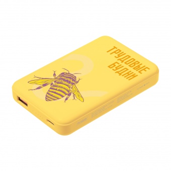 Внешний аккумулятор Largo PD 5000mAh с функцией беспроводной зарядки 15W, желтый фото 