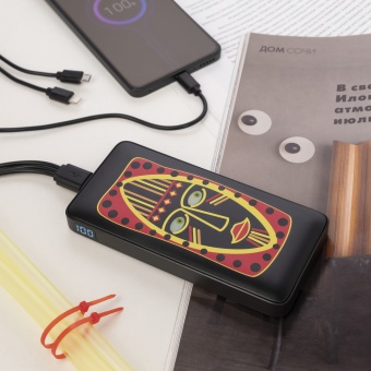 Внешний аккумулятор с цветной подсветкой Ancor PD Max Plus 10000 mAh, черный фото 