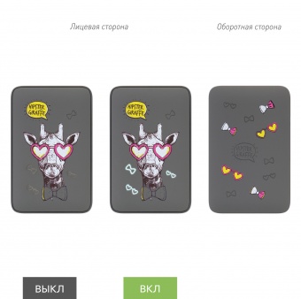 Внешний аккумулятор с подсветкой Ancor 5000 mAh, серый фото 