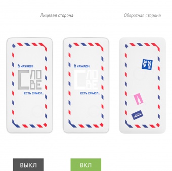 Внешний аккумулятор с подсветкой Ancor PD Plus 10000 mAh, белый фото 