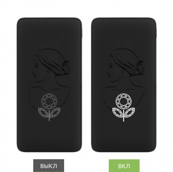 Внешний аккумулятор с подсветкой Ancor PD Plus 10000 mAh, черный фото 