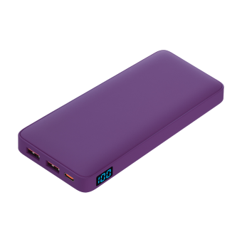 Внешний аккумулятор с подсветкой Ancor PD Plus 10000 mAh, фиолетовый фото 