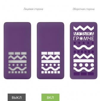 Внешний аккумулятор с подсветкой Ancor PD Plus 10000 mAh, фиолетовый фото 