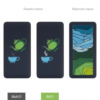 Внешний аккумулятор с подсветкой Ancor PD Plus 10000 mAh, синий фото 