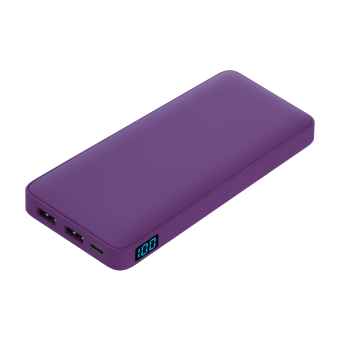 Внешний аккумулятор с подсветкой Ancor Plus 10000 mAh, фиолетовый фото 