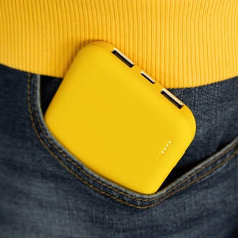 Внешний аккумулятор с подсветкой Luce Lemoni 10000 mAh, желтый фото 