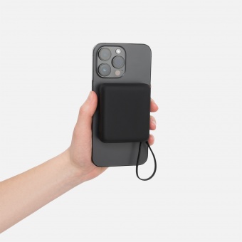 Внешний аккумулятор с подсветкой Ritter PD 10000mAh с функцией беспроводной зарядки 15W, черный фото 