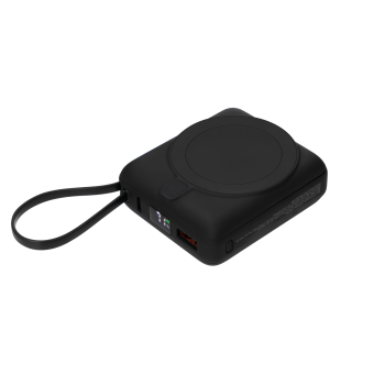 Внешний аккумулятор с подсветкой Ritter PD 10000mAh с функцией беспроводной зарядки 15W, черный фото 