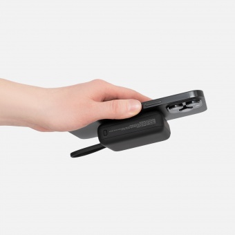 Внешний аккумулятор с подсветкой Ritter PD 10000mAh с функцией беспроводной зарядки 15W, черный фото 