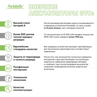 Внешний аккумулятор с подсветкой Starlight Plus PB 10000 mAh, белый фото 