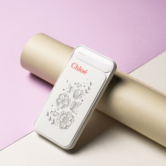 Внешний аккумулятор с подсветкой Starlight Plus PB 10000 mAh, белый фото 