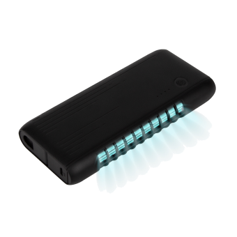 Внешний аккумулятор с встроенной УФ лампой Uno 6000 mAh, черный фото 