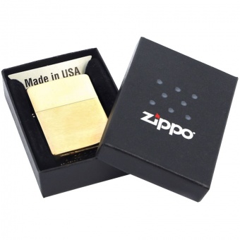Зажигалка Zippo Classic Brushed, золотистая фото 
