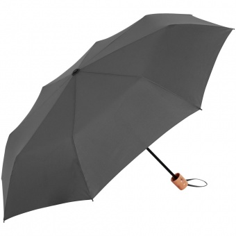 Зонт складной OkoBrella, серый фото 