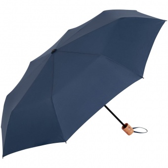 Зонт складной OkoBrella, темно-синий фото 