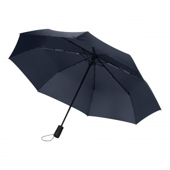 Зонт складной Portobello Nord, синий, ручка пластик, soft touch фото 