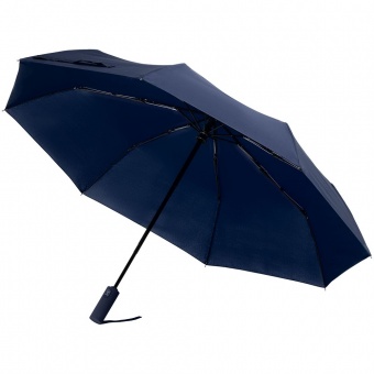 Зонт складной Ribbo, темно-синий фото 
