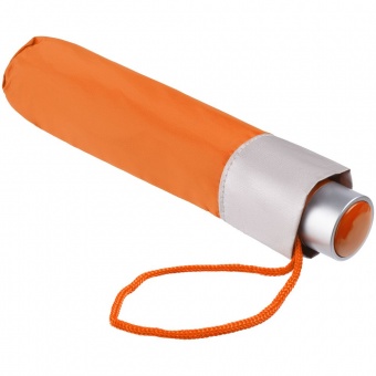 Зонт складной Silverlake, оранжевый с серебристым фото 
