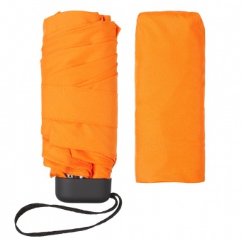 Зонт складной Unit Five, оранжевый фото 