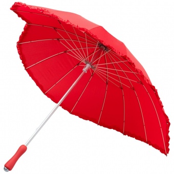 Зонт-трость «Сердце», красный фото 