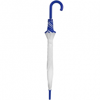 Зонт-трость Unit White, белый с синим фото 