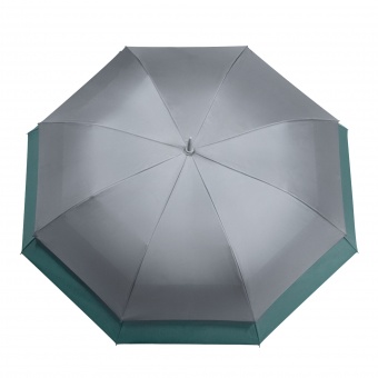 Зонт-трость Bora, серый/аква фото 