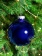 Елочный шар Finery Gloss, 10 см, глянцевый синий фото 3