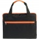 Конференц-сумка Unit Сontour, черная с оранжевой отделкой фото 3