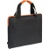 Конференц-сумка Unit Сontour, черная с оранжевой отделкой фото 6